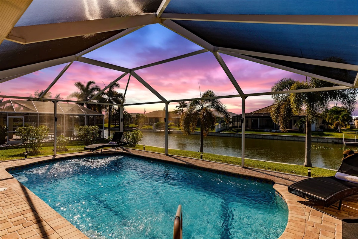 End the day with a breathtaking sunset over the water!