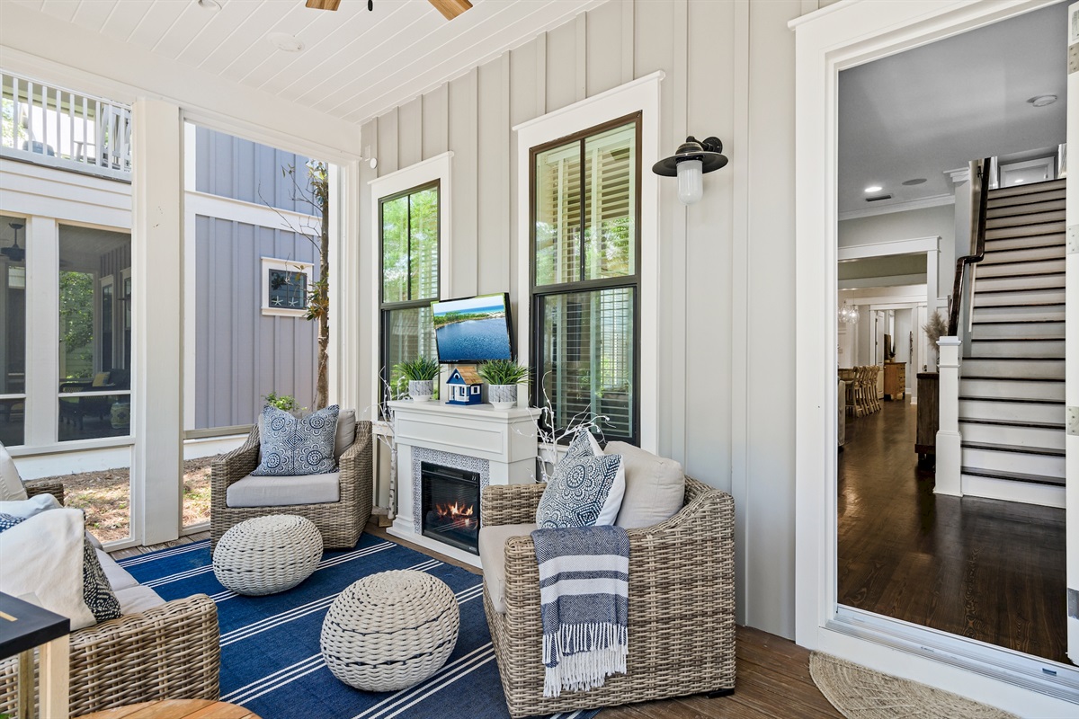 Breezy screened porch for morning coffee or evening wine.