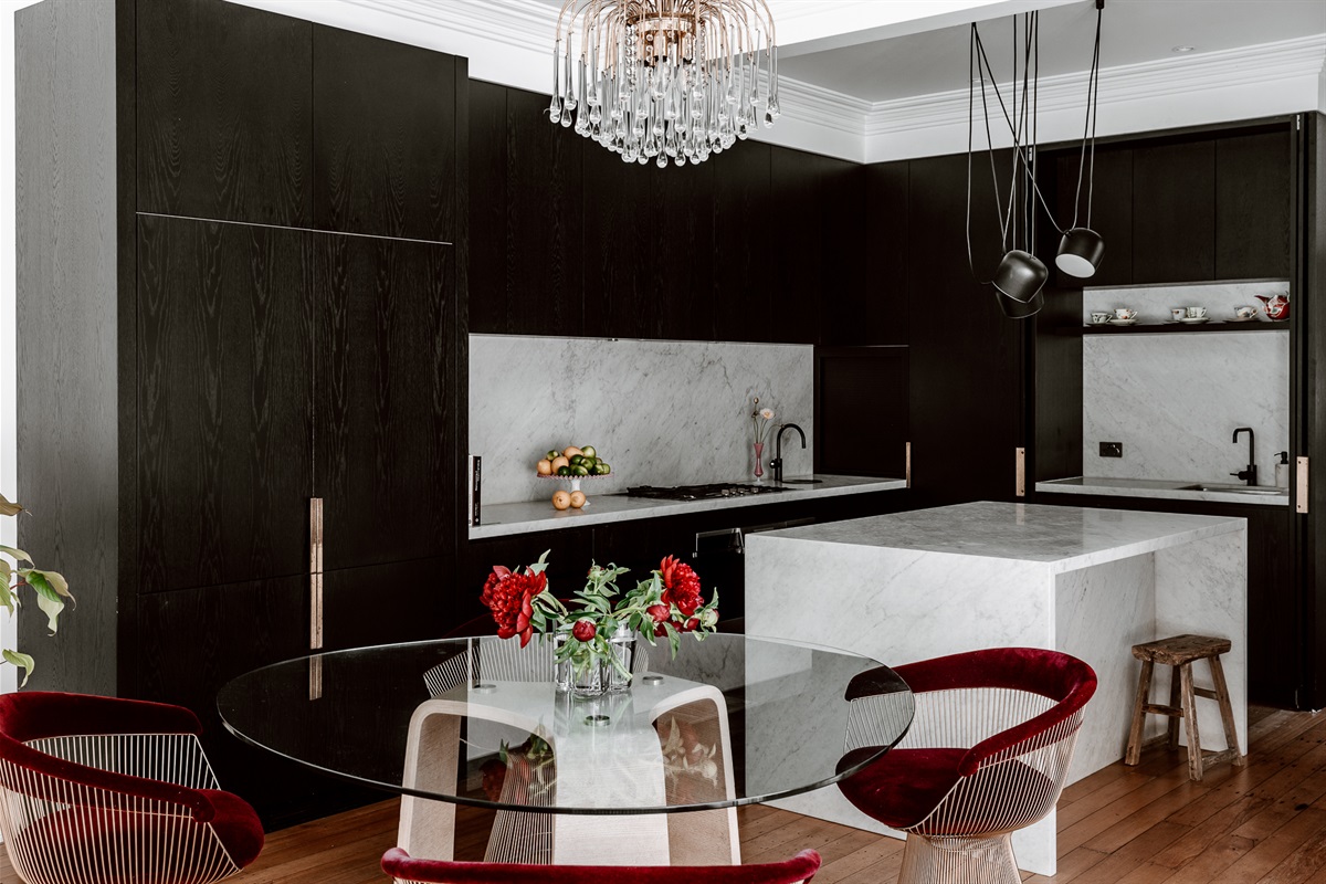 open plan kitchen