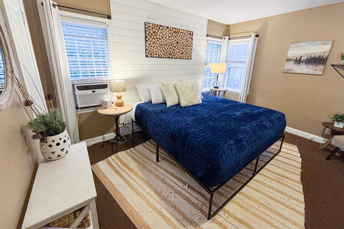 Tranquil and welcoming—enjoy ultimate comfort in our carefully curated bedroom.