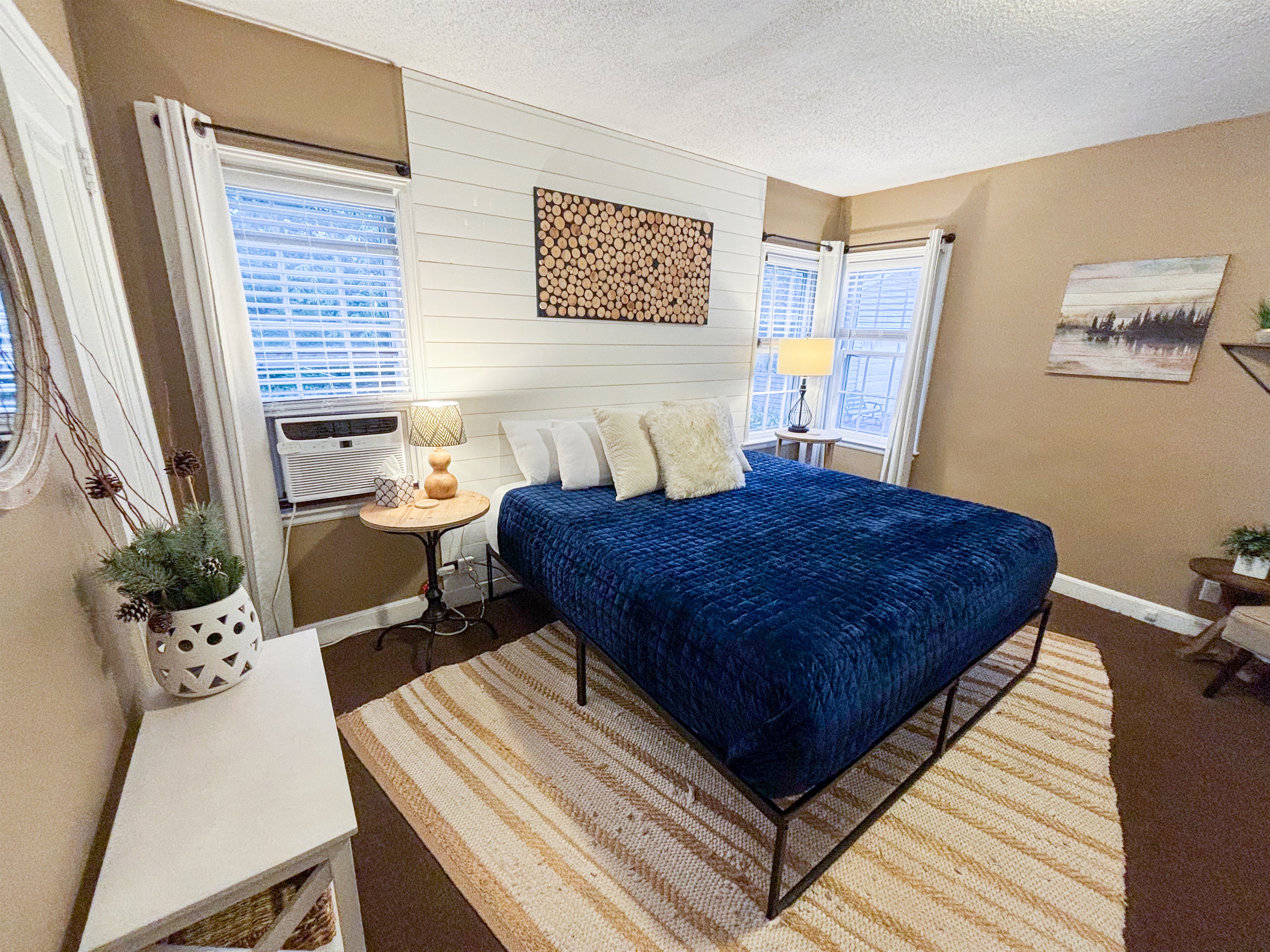 Tranquil and welcoming—enjoy ultimate comfort in our carefully curated bedroom.