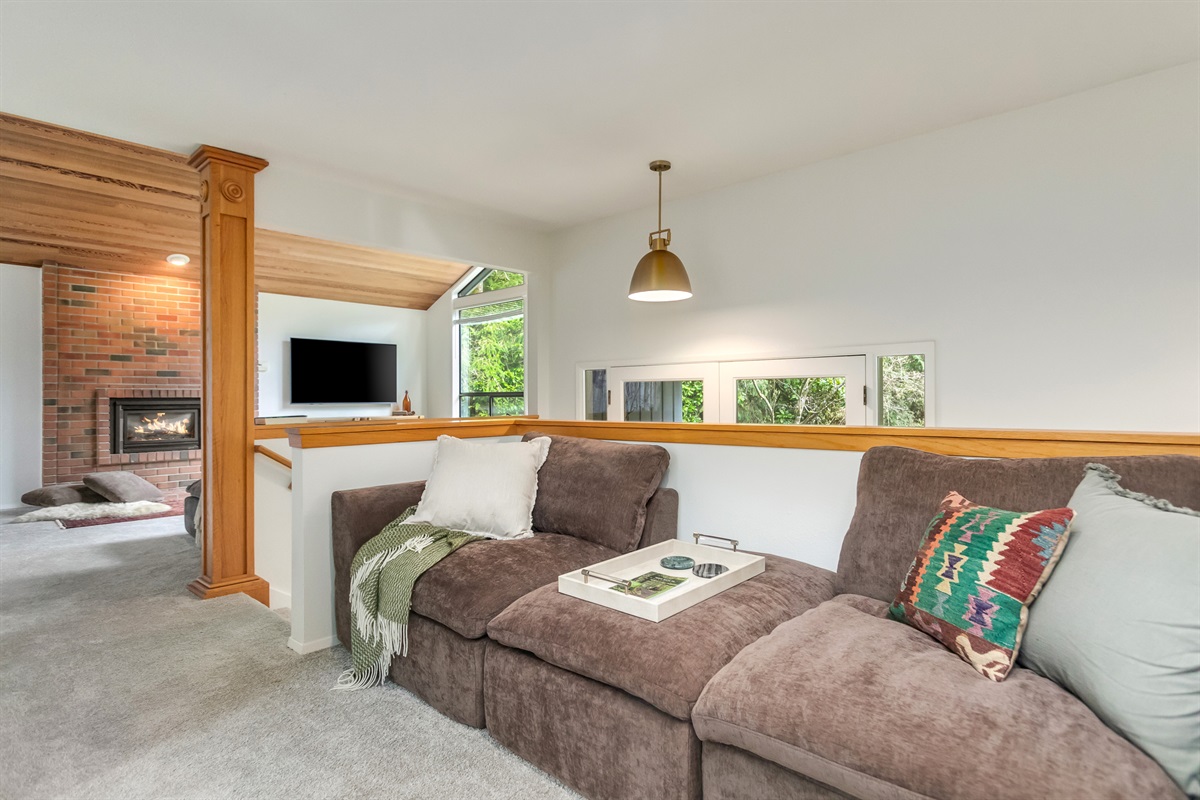 Thoughtful nooks and seating are scattered around the home to provide multiple areas to socialize and relax.