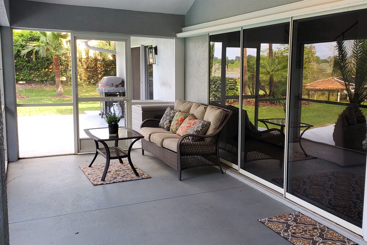 Large Lanai and BBQ grill for guest use