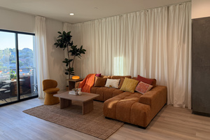 Retro Sunset Living Room