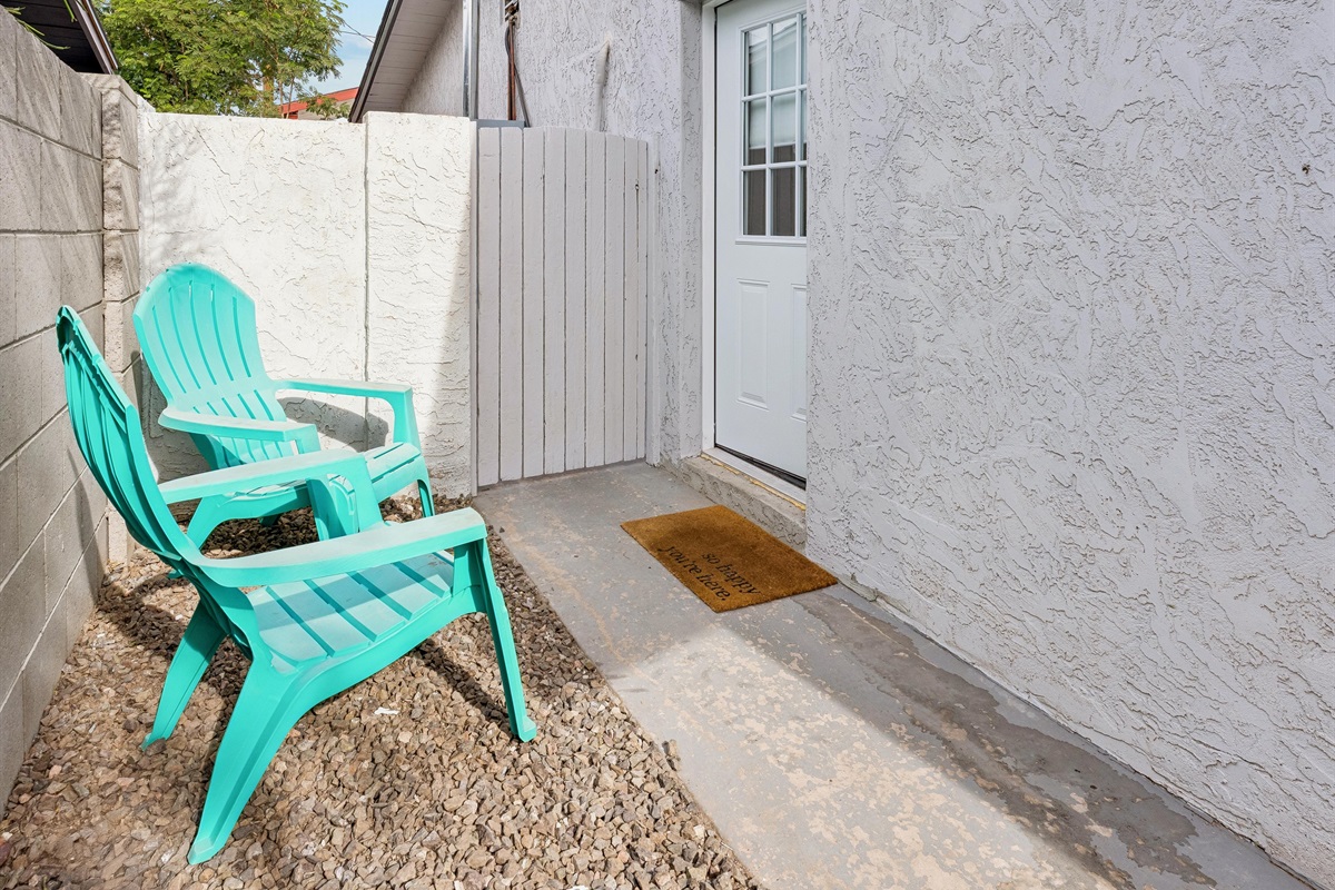 Small outdoor patio for a bit of fresh air