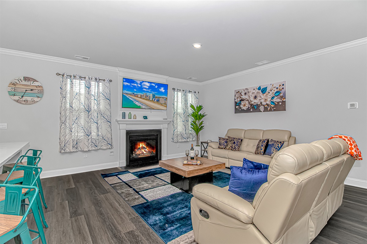 Living Room & Fireplace