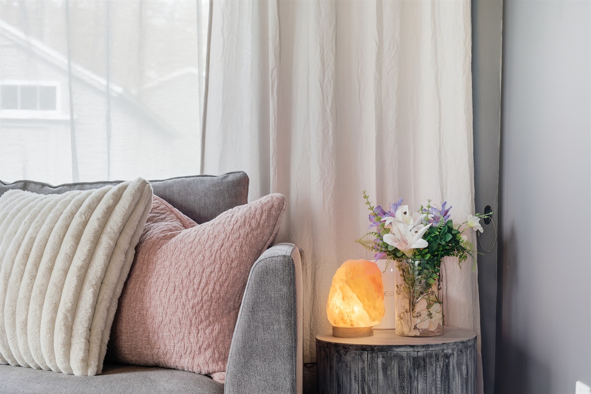 Relax and enjoy the warm, soothing glow of our salt lamp. 