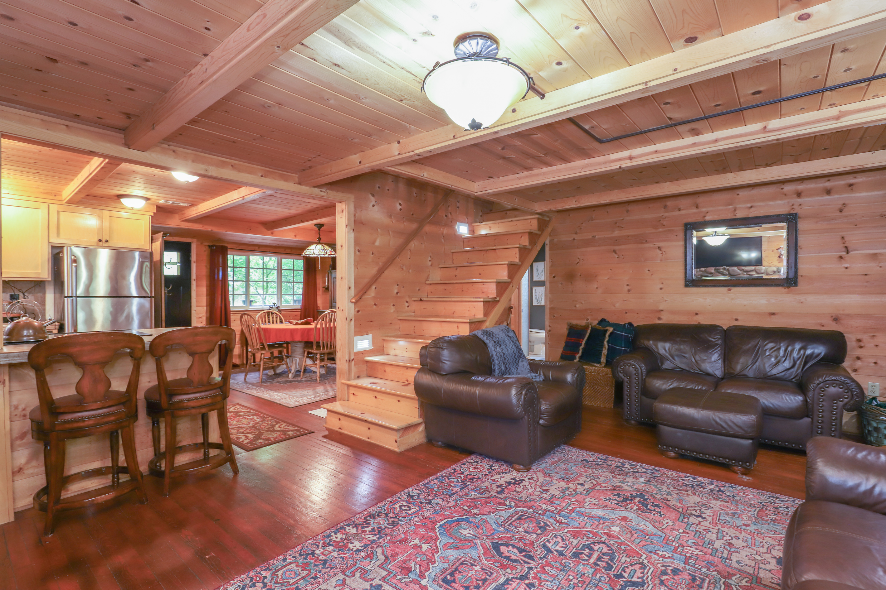 Saddle Up to Breakfast Bar and Stairs to the Loft