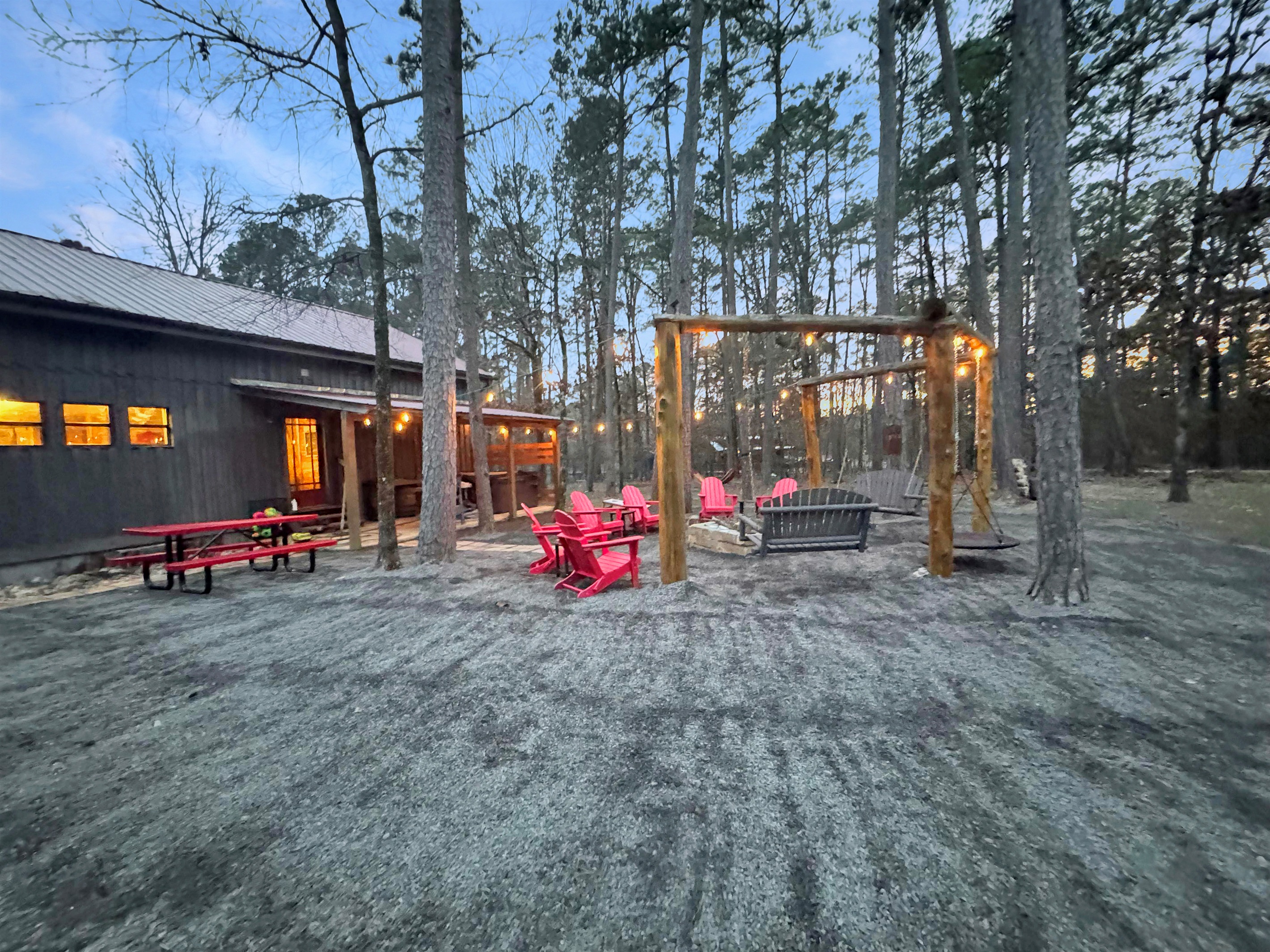 Grill, play, soak, relax, repeat - backed by the magnificent Ouachita National Forest.