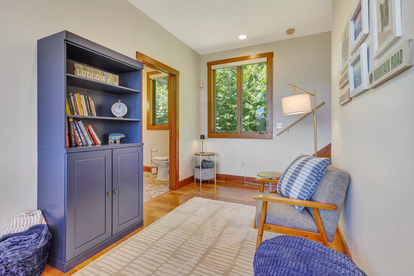 A quiet reading nook off of the main living area