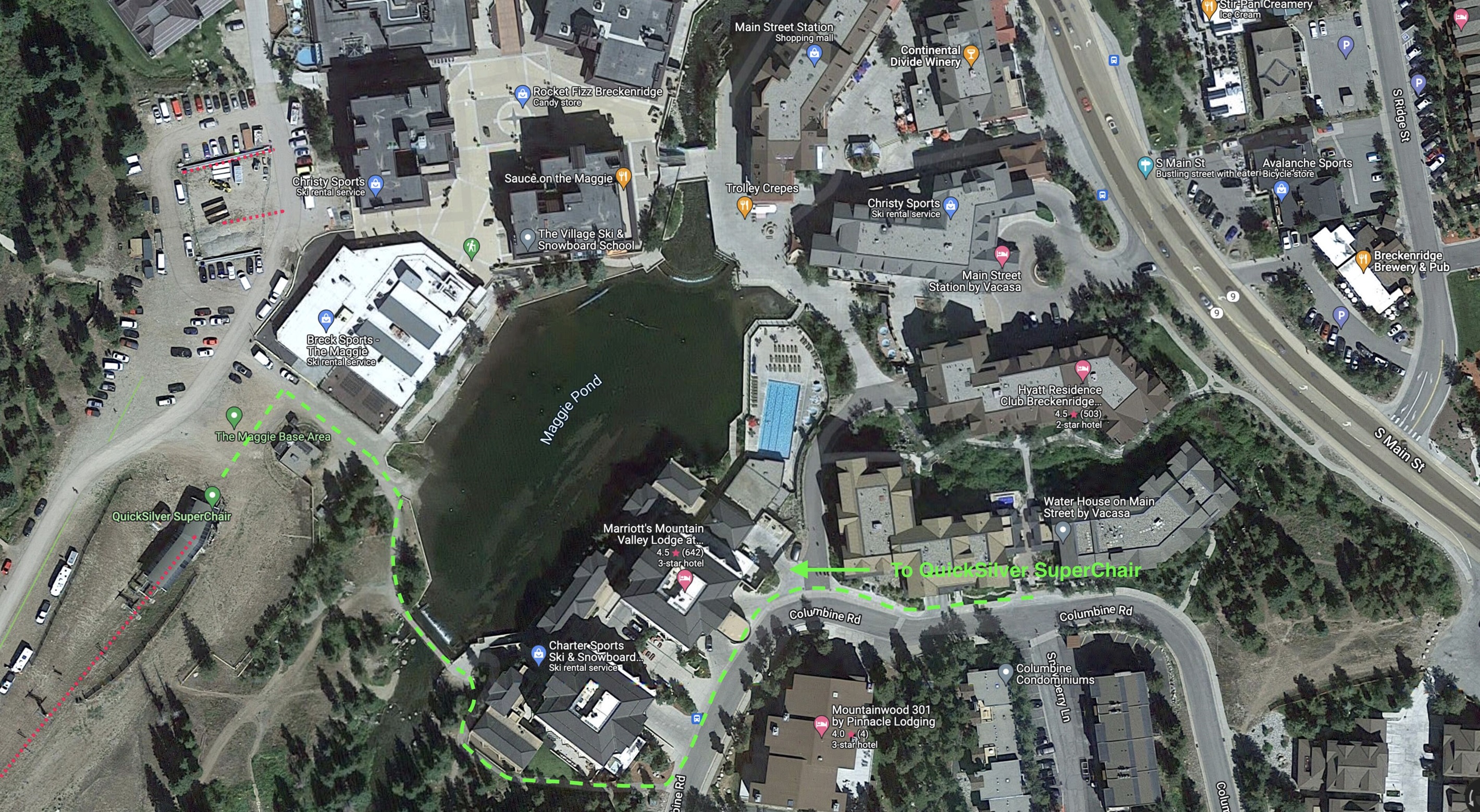 Quick walk to the Quicksilver 6-person high speed chair!