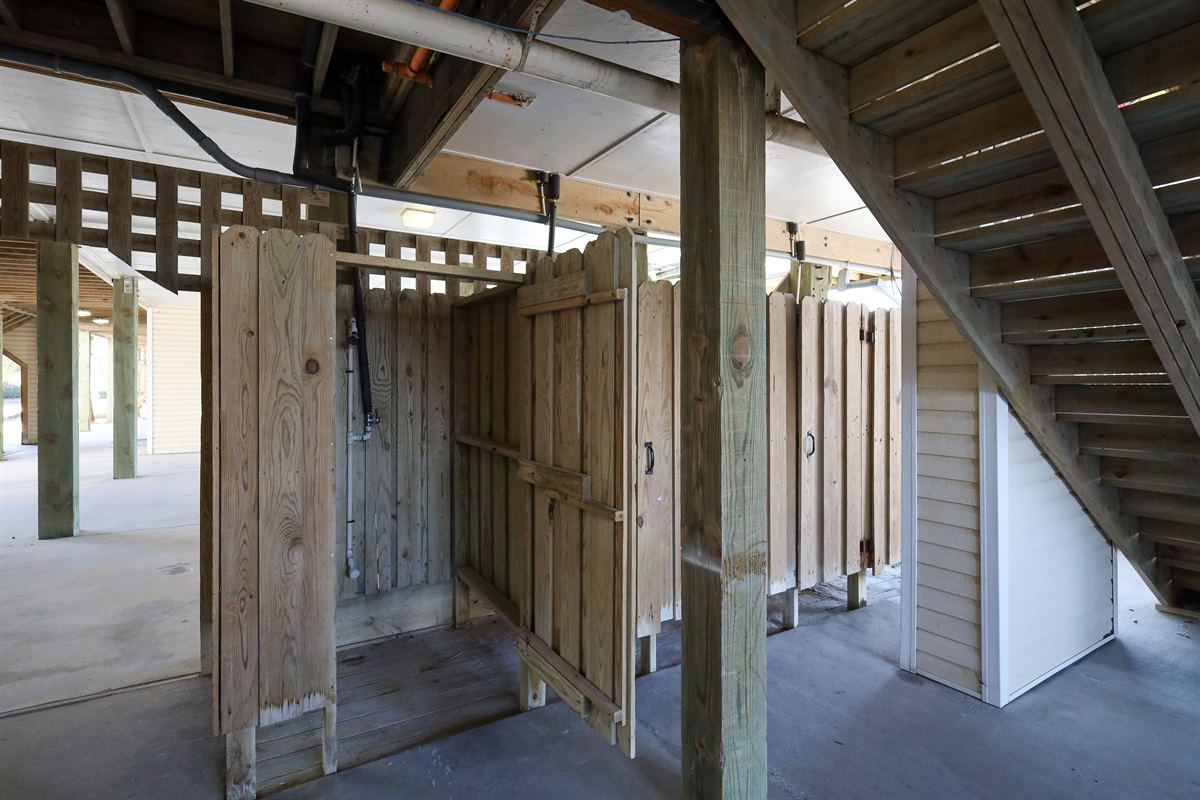 Functional outdoor shower