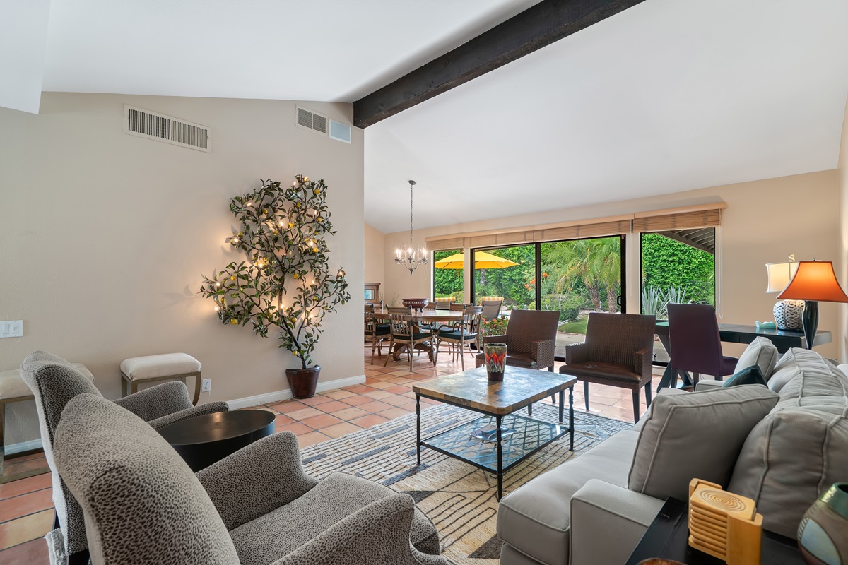 living room facing backyard