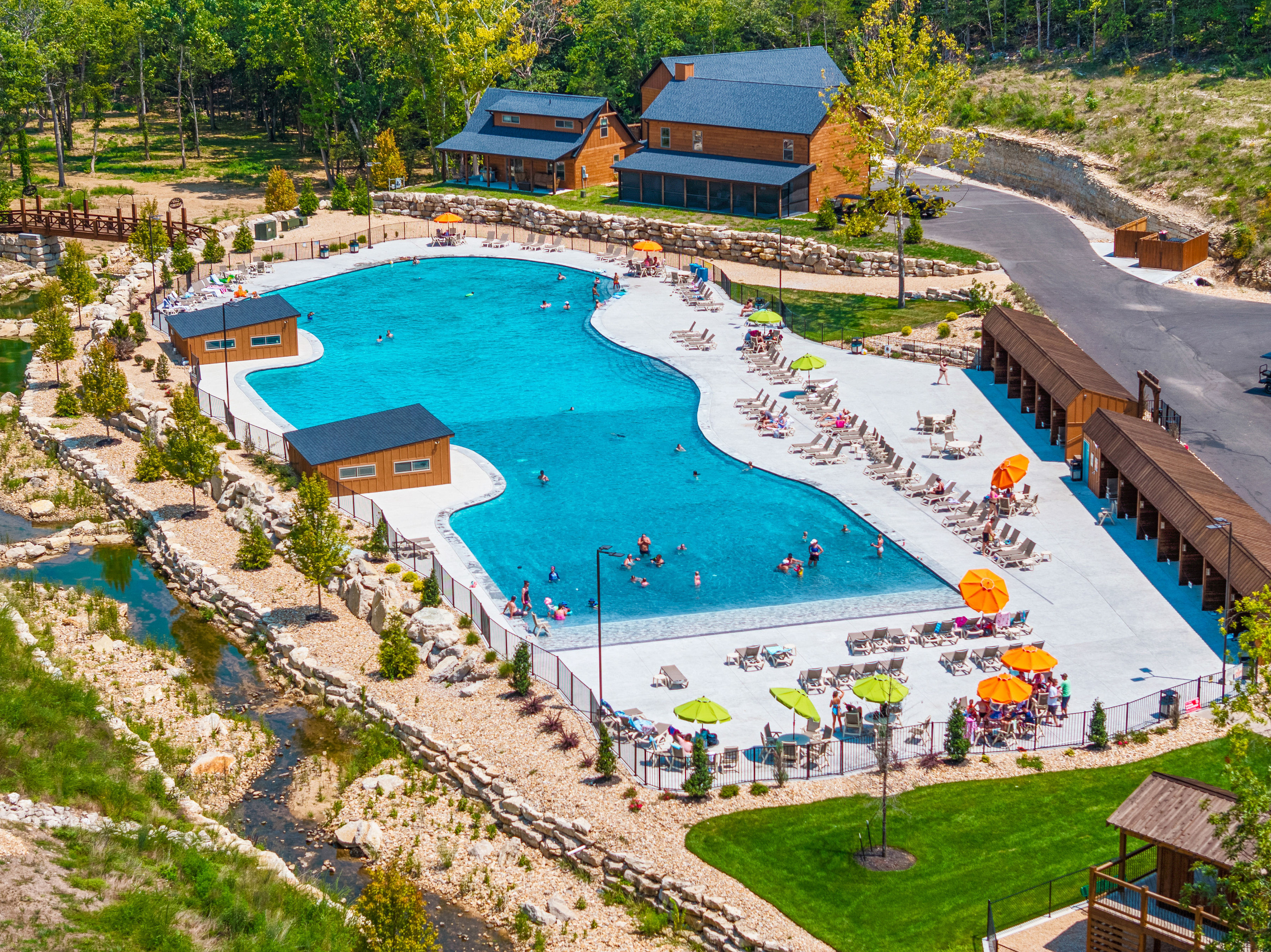 Massive Outdoor Pool w/ Cabanas!