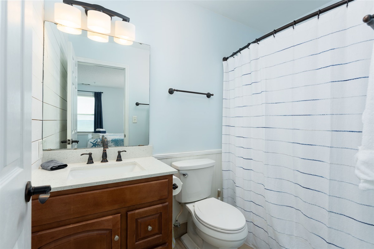 Clean and bright bathroom