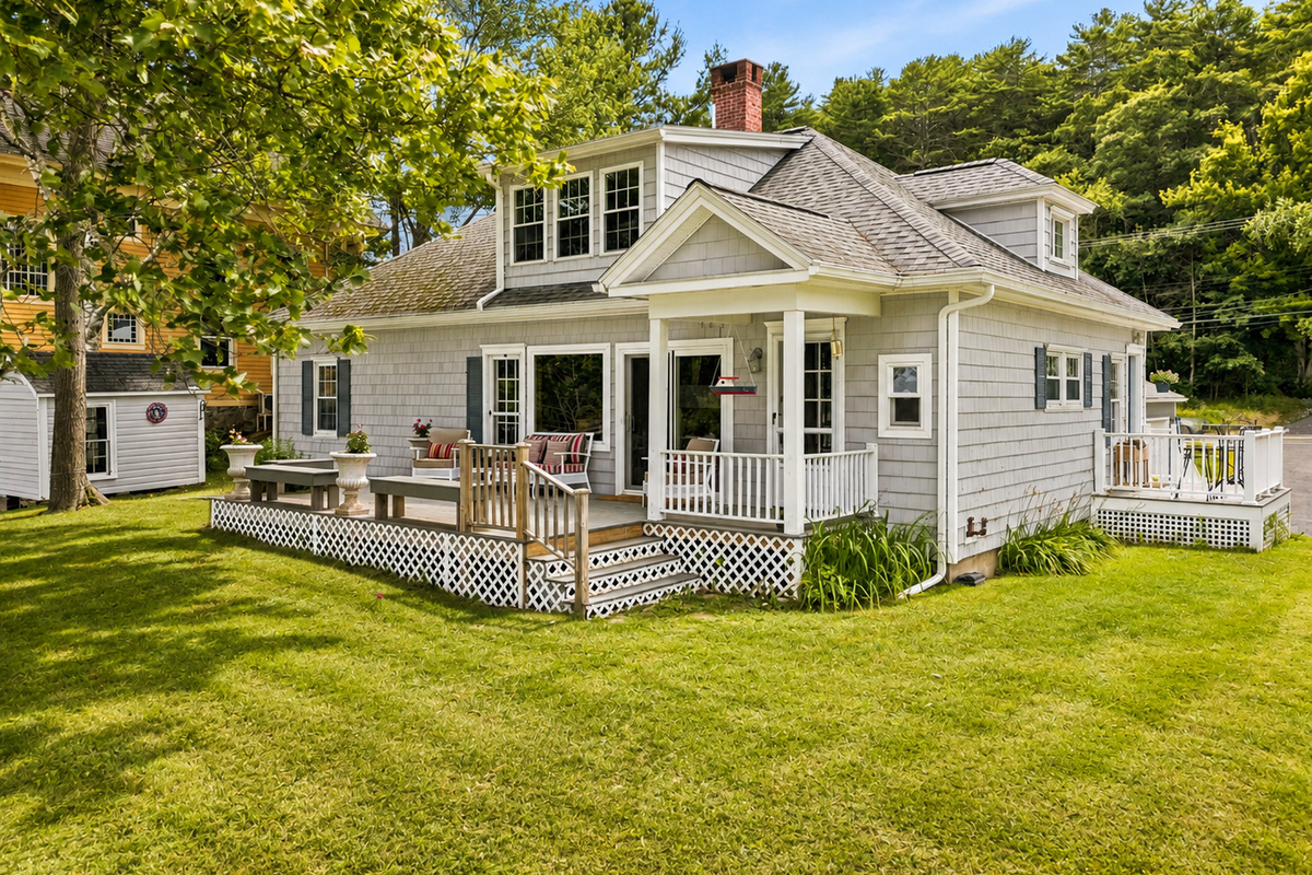 Spacious back deck to enjoy the view