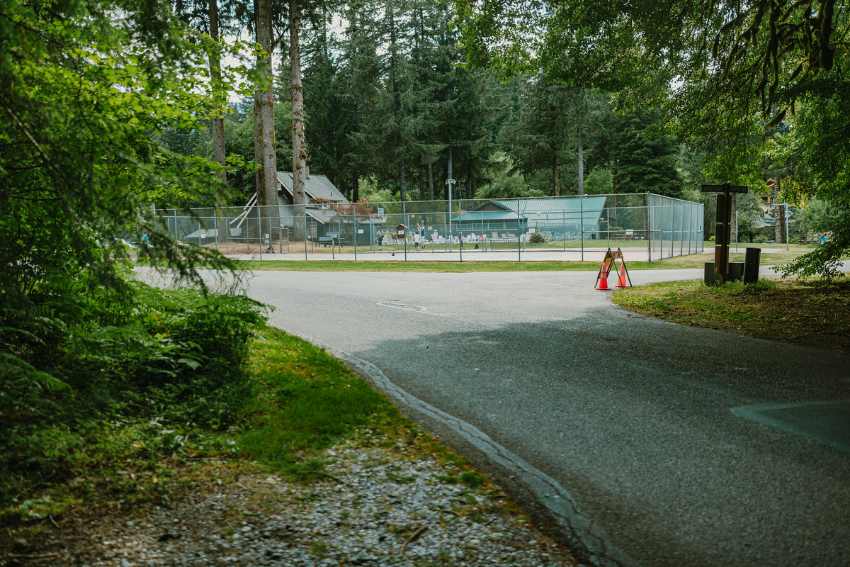 Playground and pool