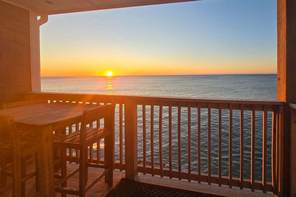 Sunsets are just breathtaking on our balcony!