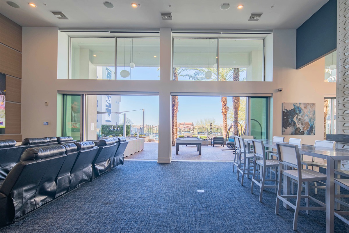 Relax indoors or step out to your private oasis