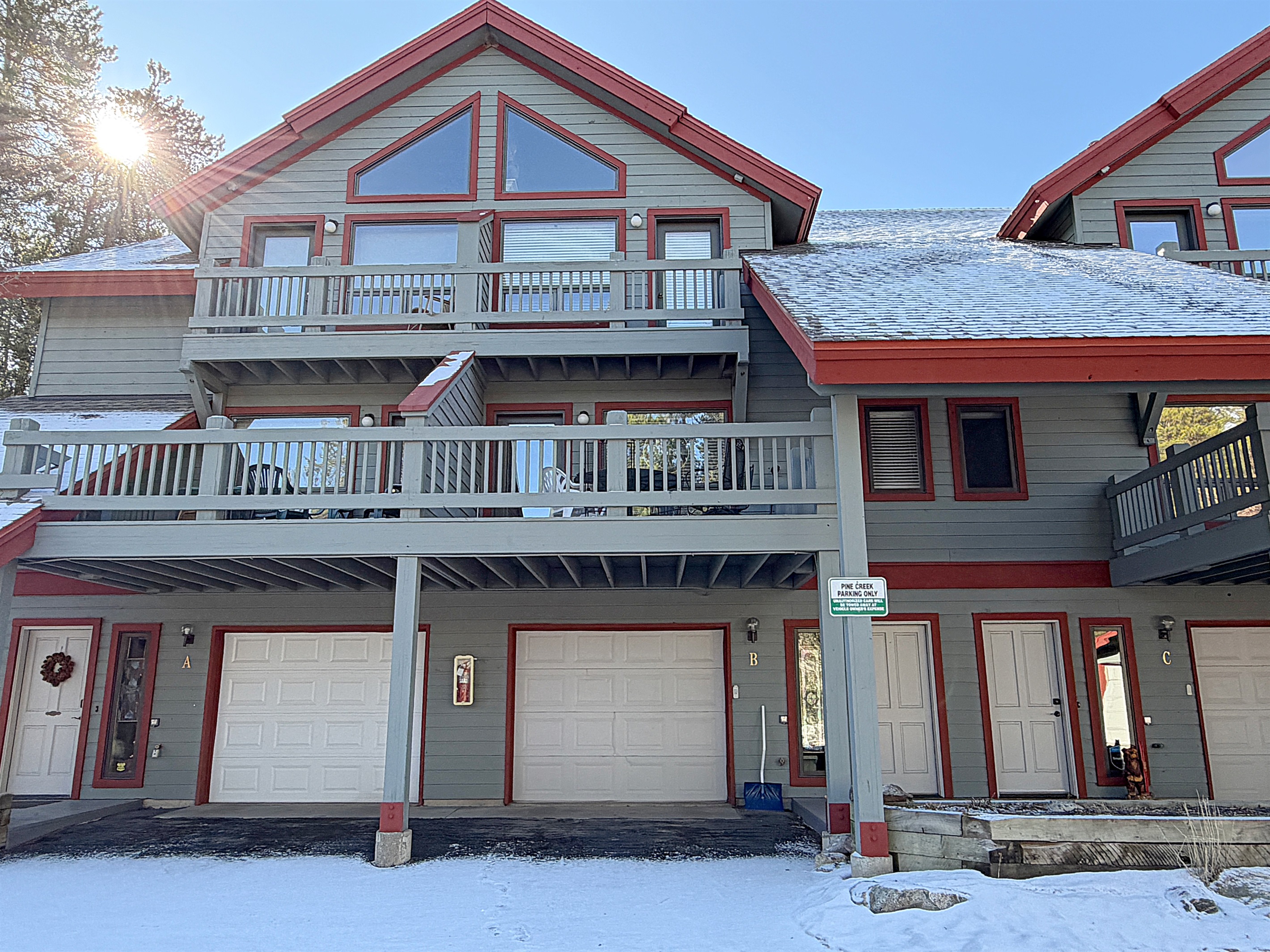 Exterior view of Columbine Pine Creek (on right).