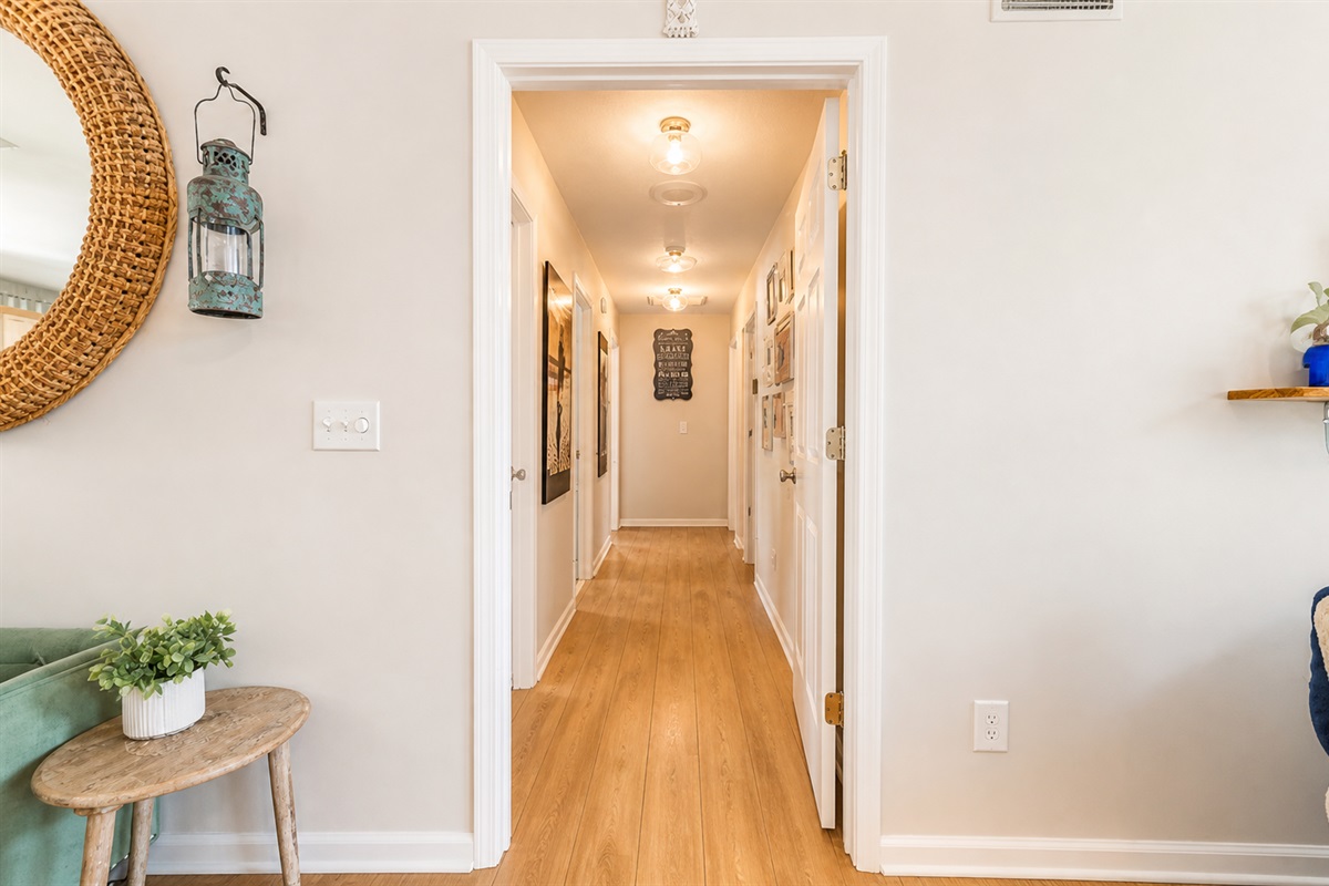 Additional bedrooms and bathrooms on west side of home 