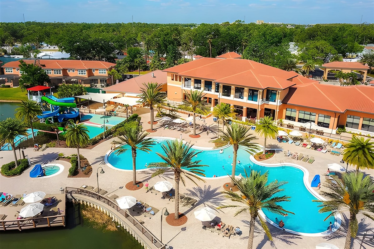 Our vacation home at Regal Oaks offers  you a resort style stay with the comforts of home.  FREE access to the resort amenities with two heated pools, water slides, jacuzzi, tennis courts, res