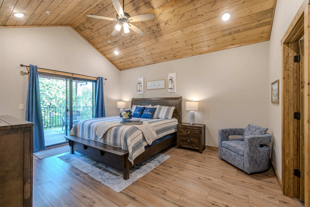 Main level king master bedroom 