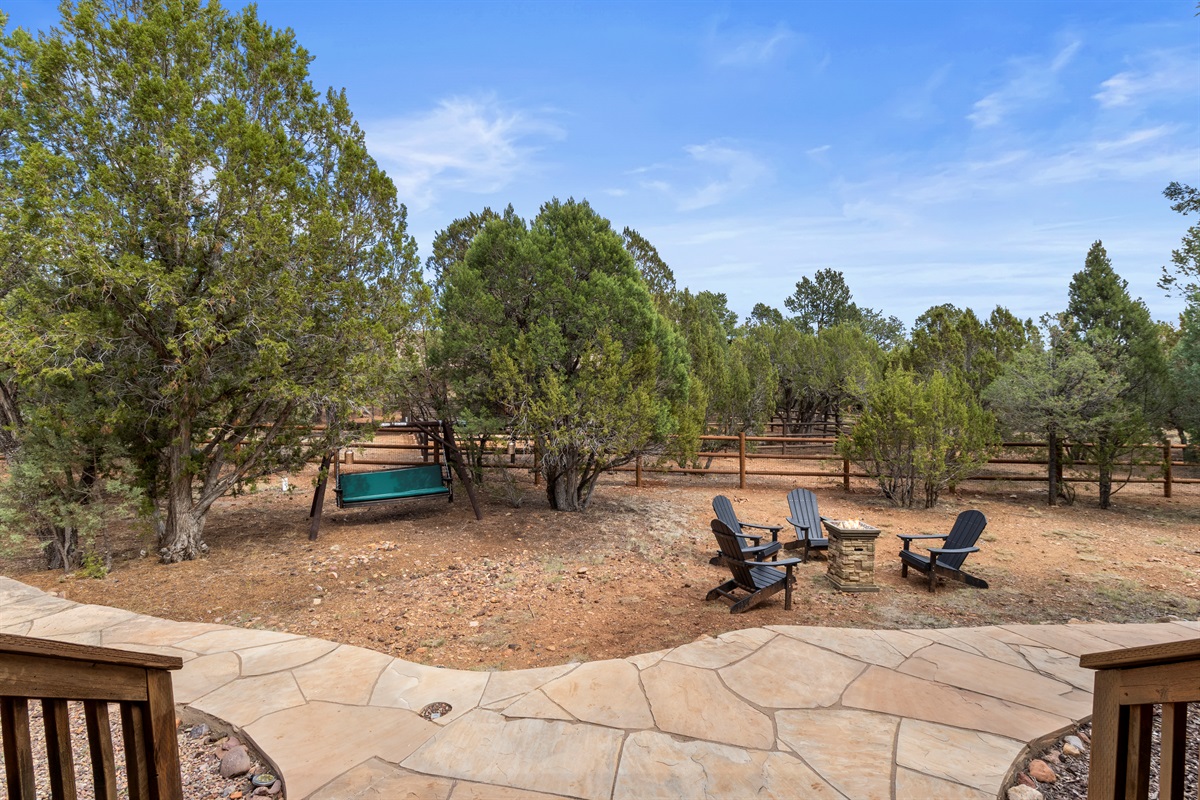 Fully fenced backyard