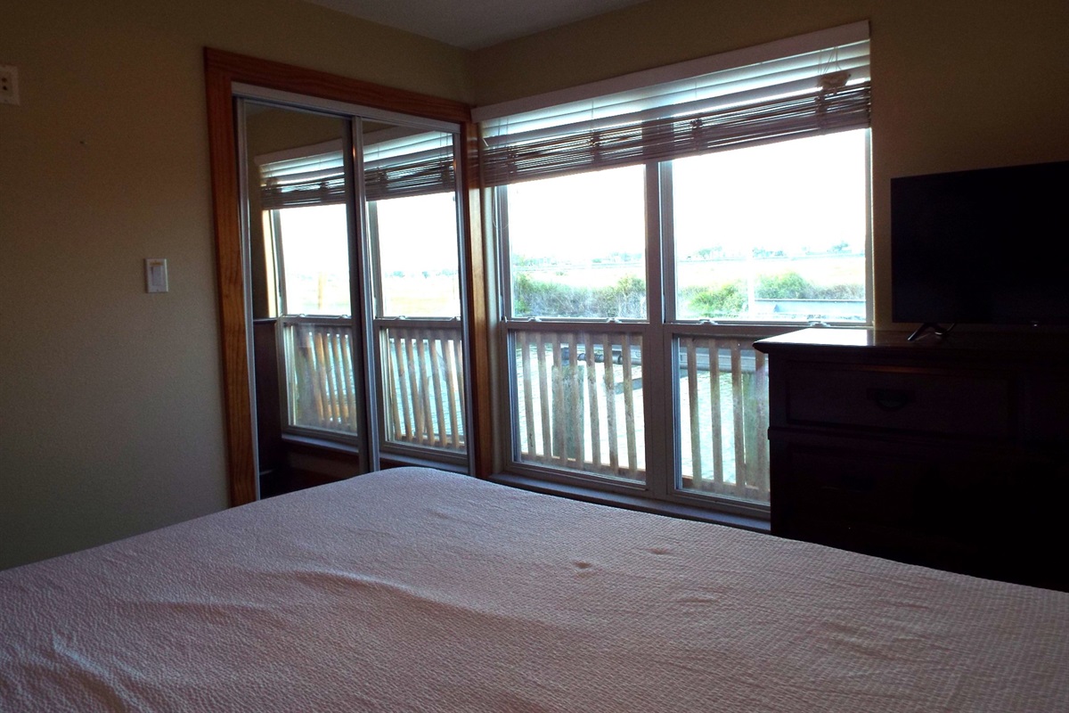 Water view from the King bed