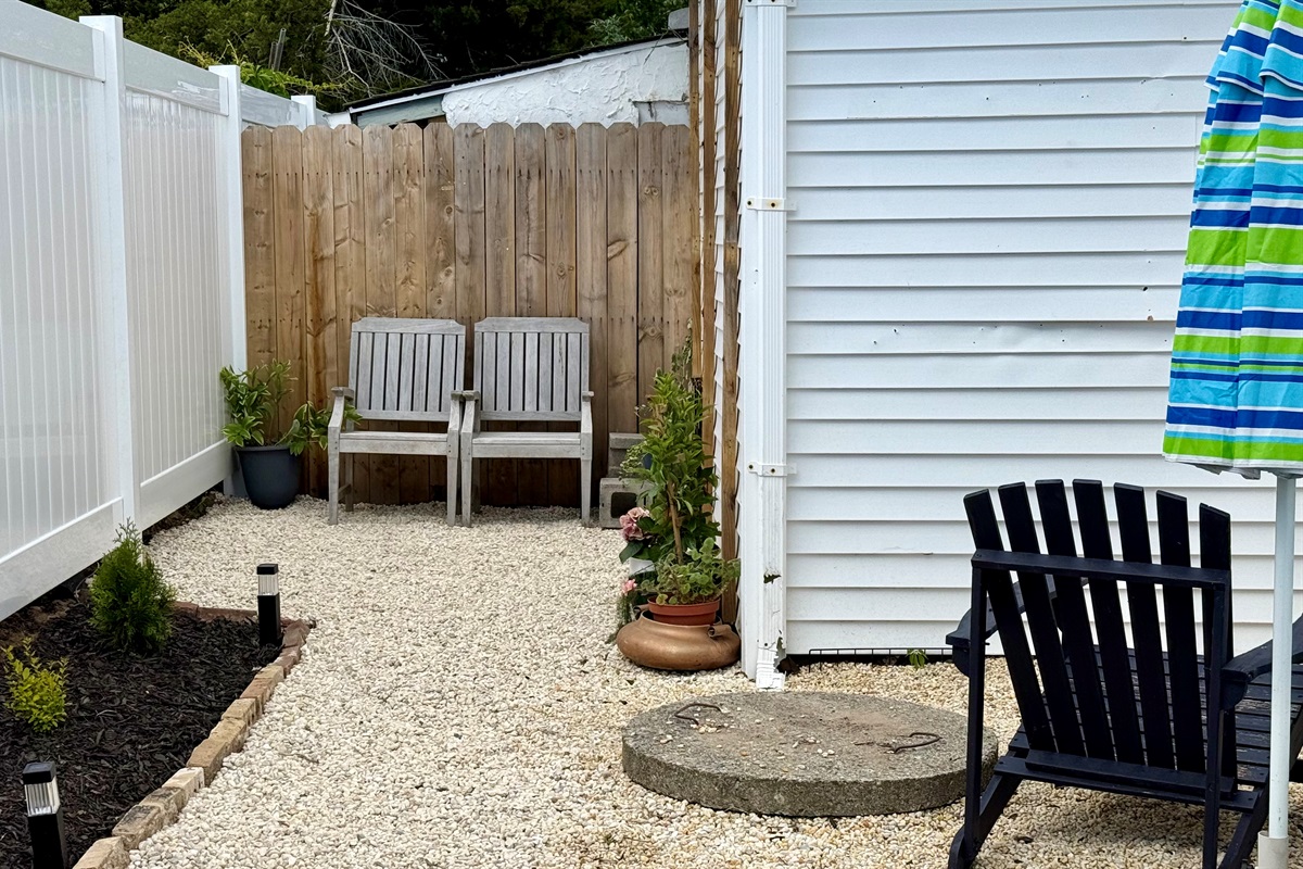 tucked off the corner, the back nook is a great spot for coffee in the morning, or wine at night