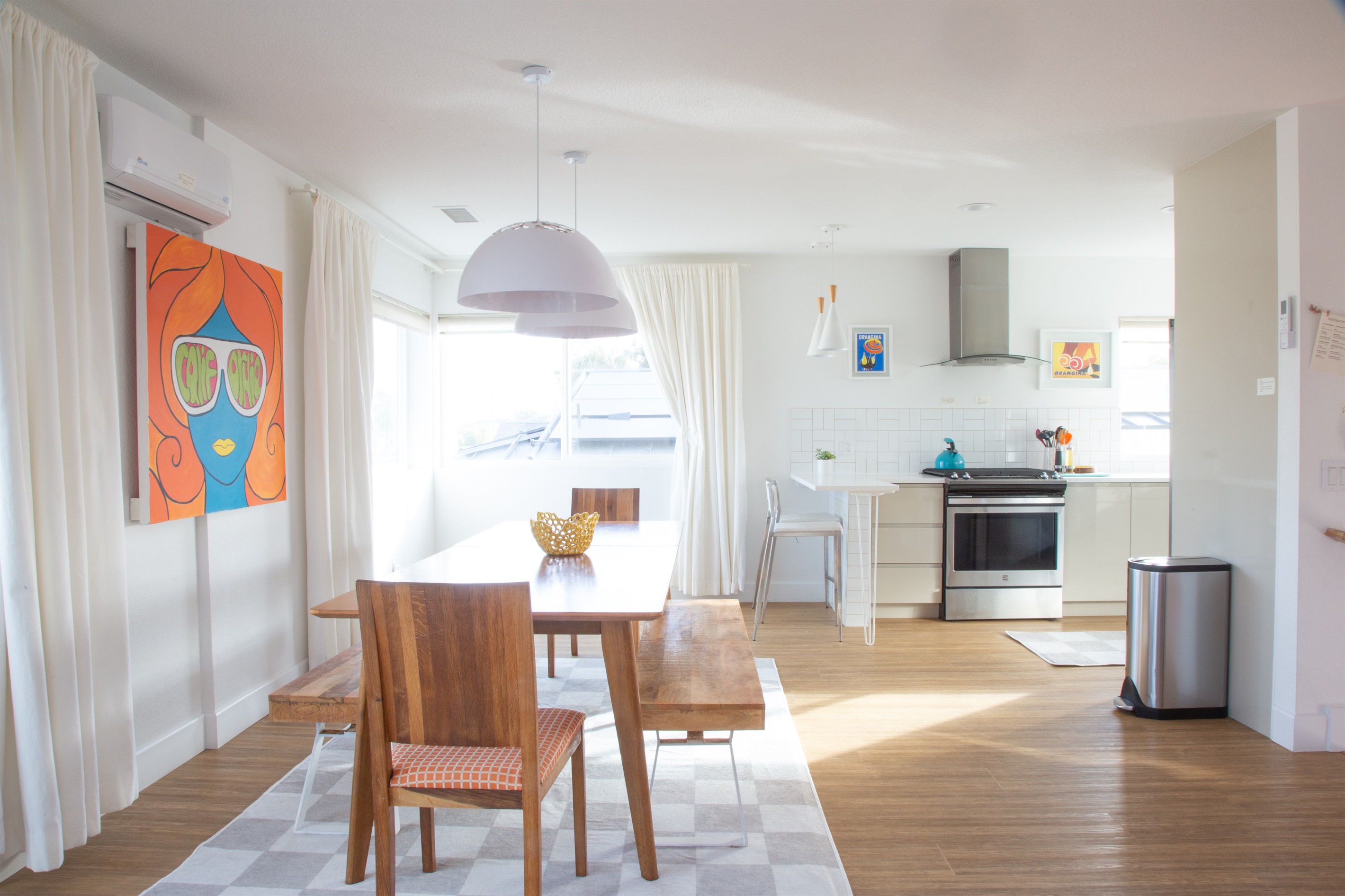 Dining room and kitchen