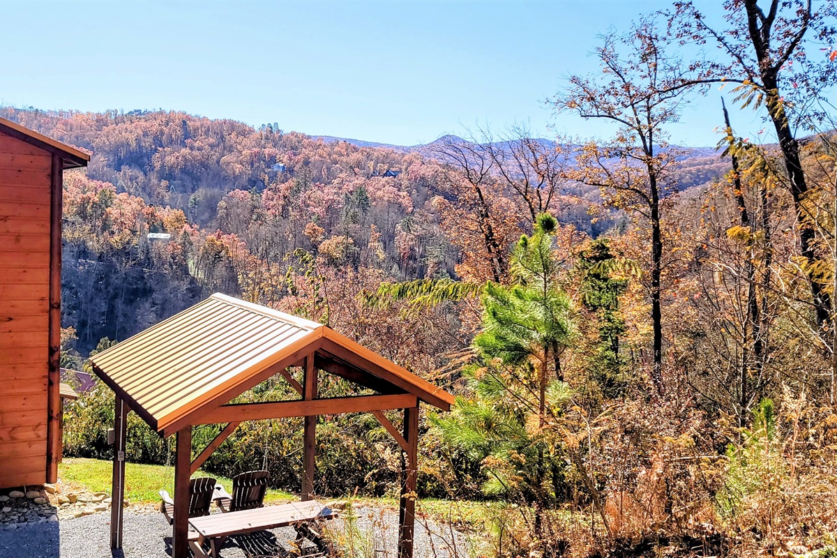 View from the picnic pavilion Fall 2025
