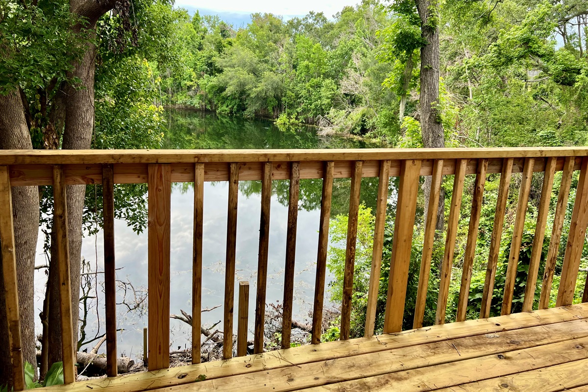 Open Deck overlooking Pond