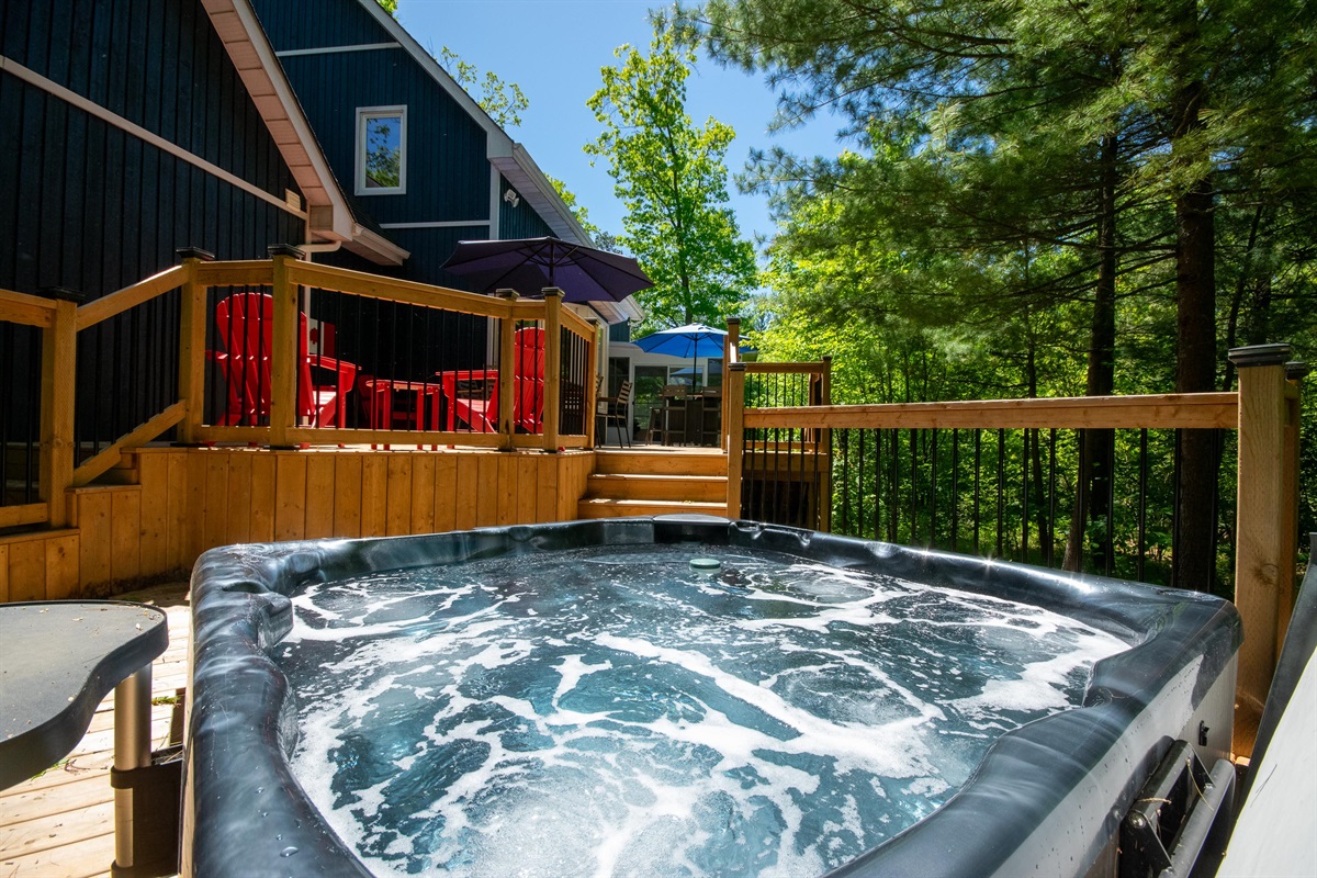 Soak beneath the stars after a day at the beach