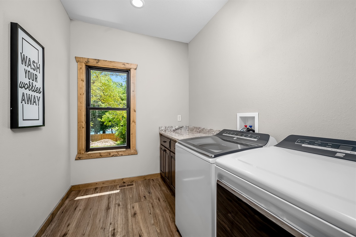 Laundry is located on the main level