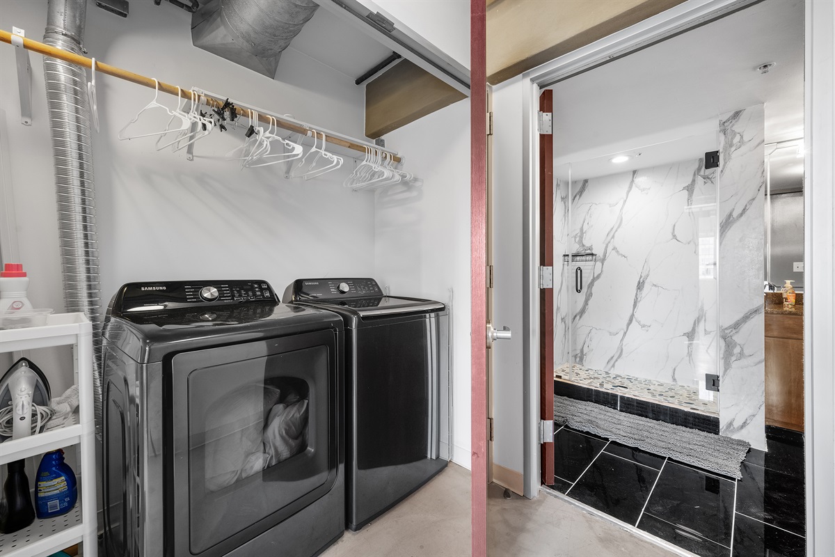 Washer and dryer in unit