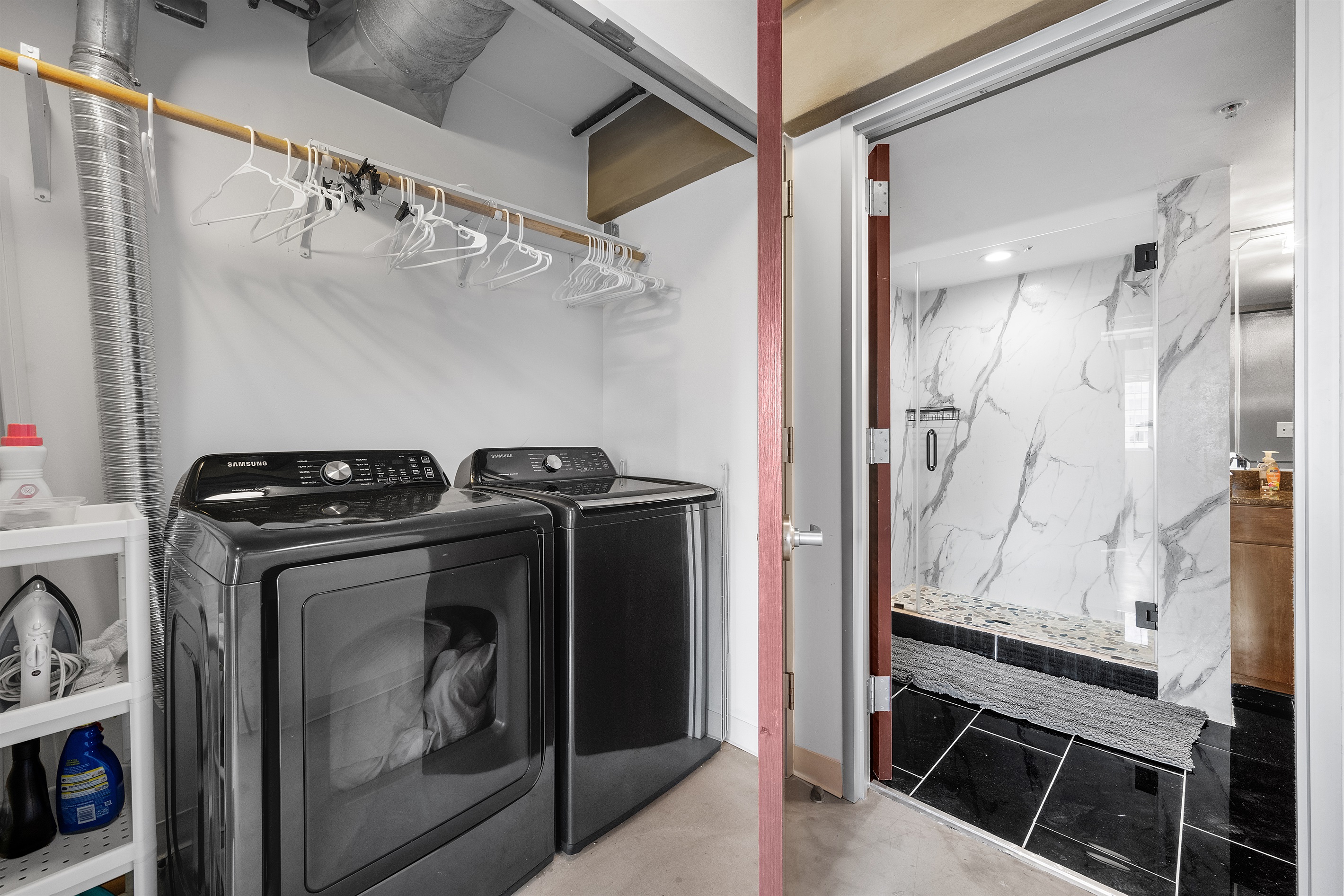 Washer and dryer in unit