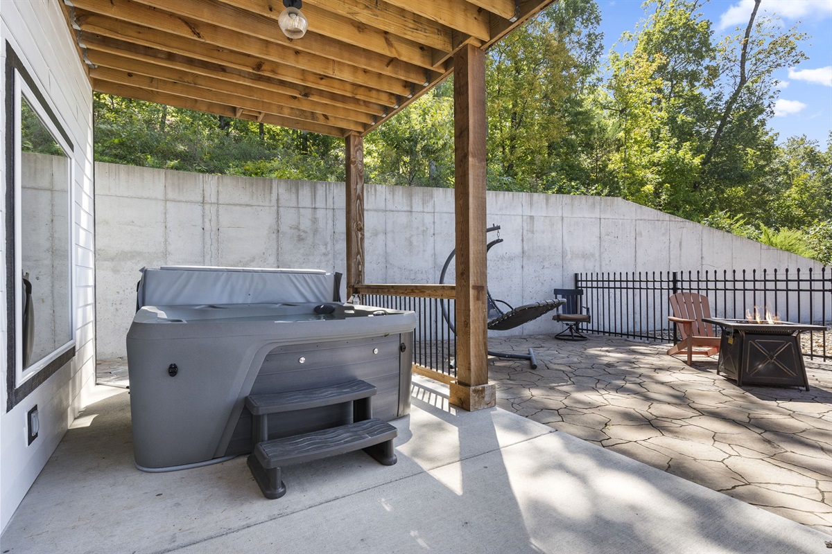 Recently added hot tub