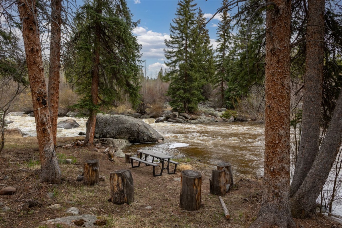 Private Beach with Picnic Table on the Colorado River
