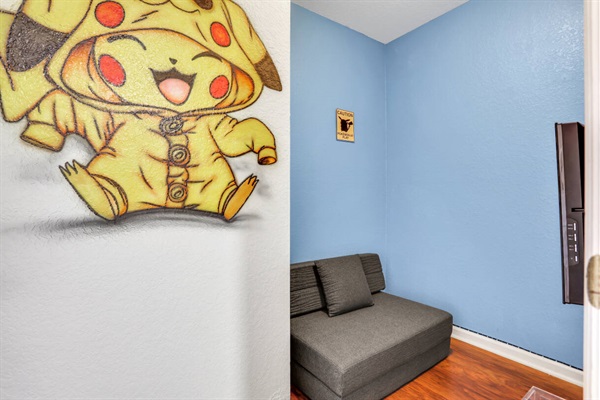 Pokemon themed bedroom - Xbox gameroom in the closet