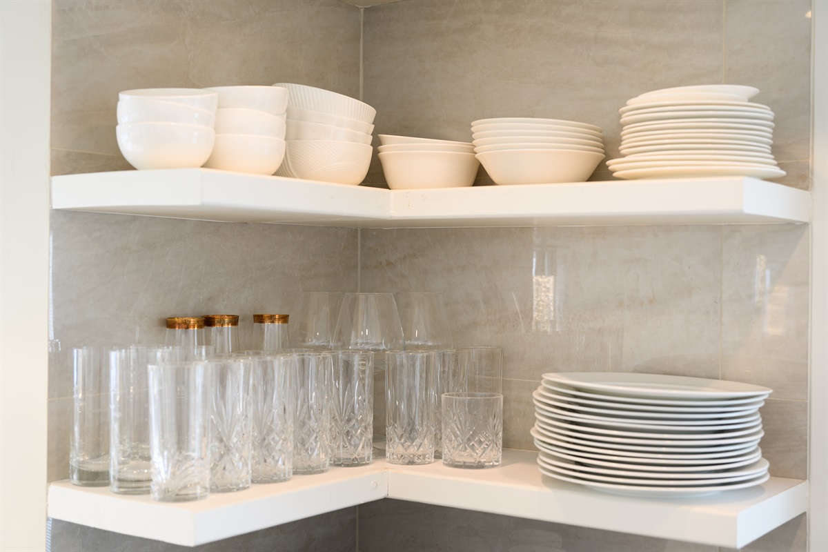 Fully stocked kitchen
