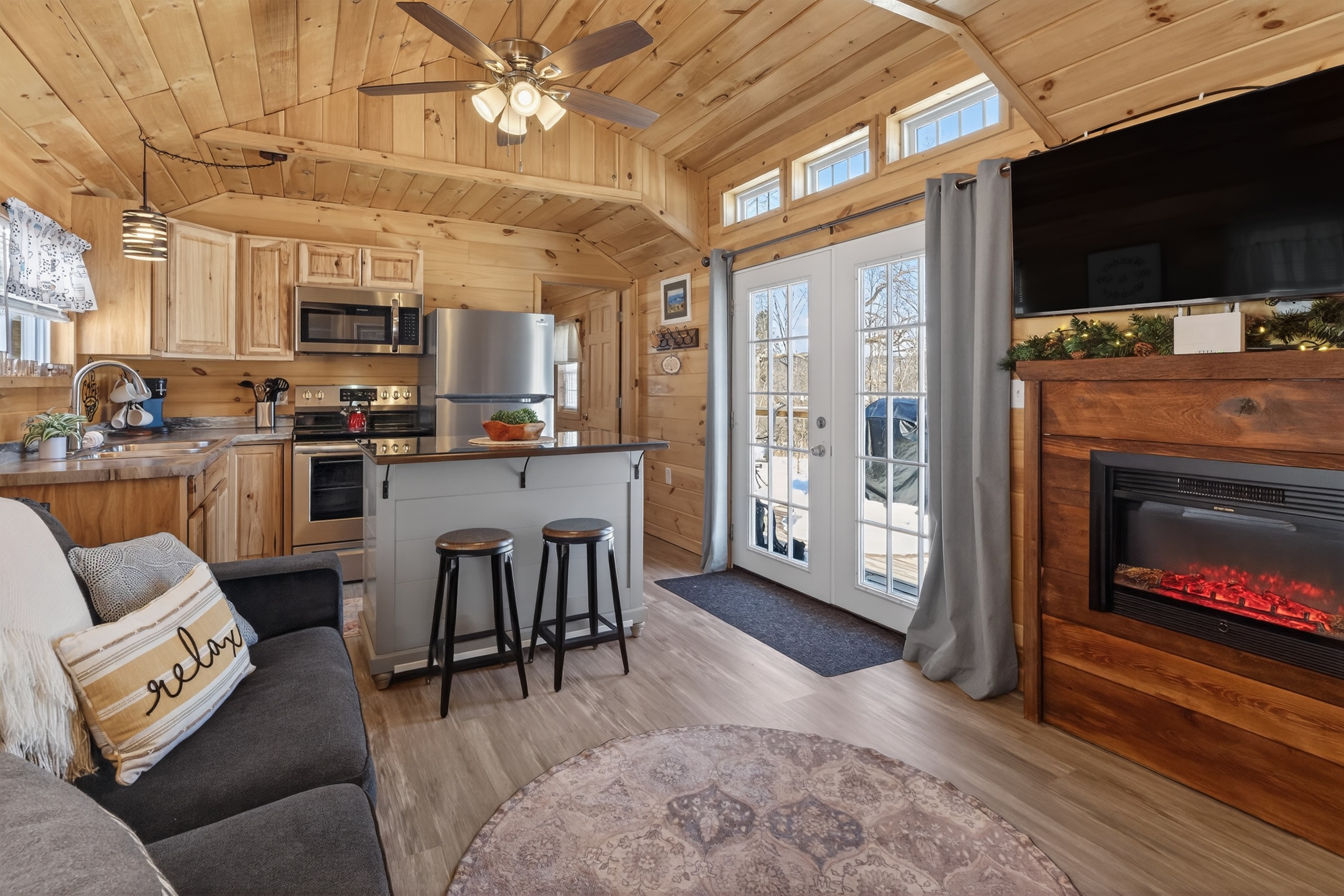 Tiny house living room/ kitchen