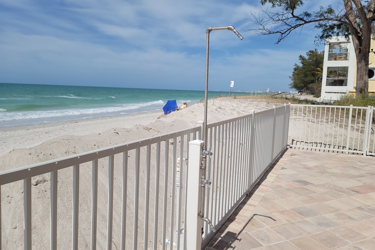 Poolside shower