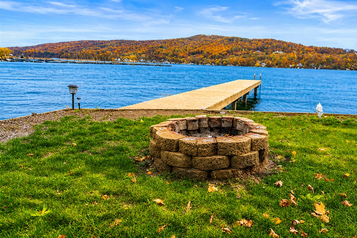Lakeside fire pit
