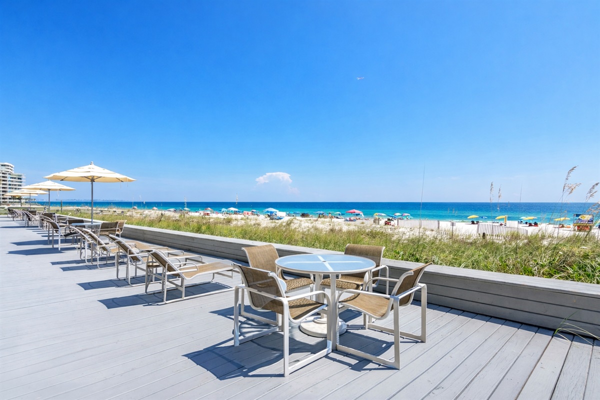 Beachside dining area