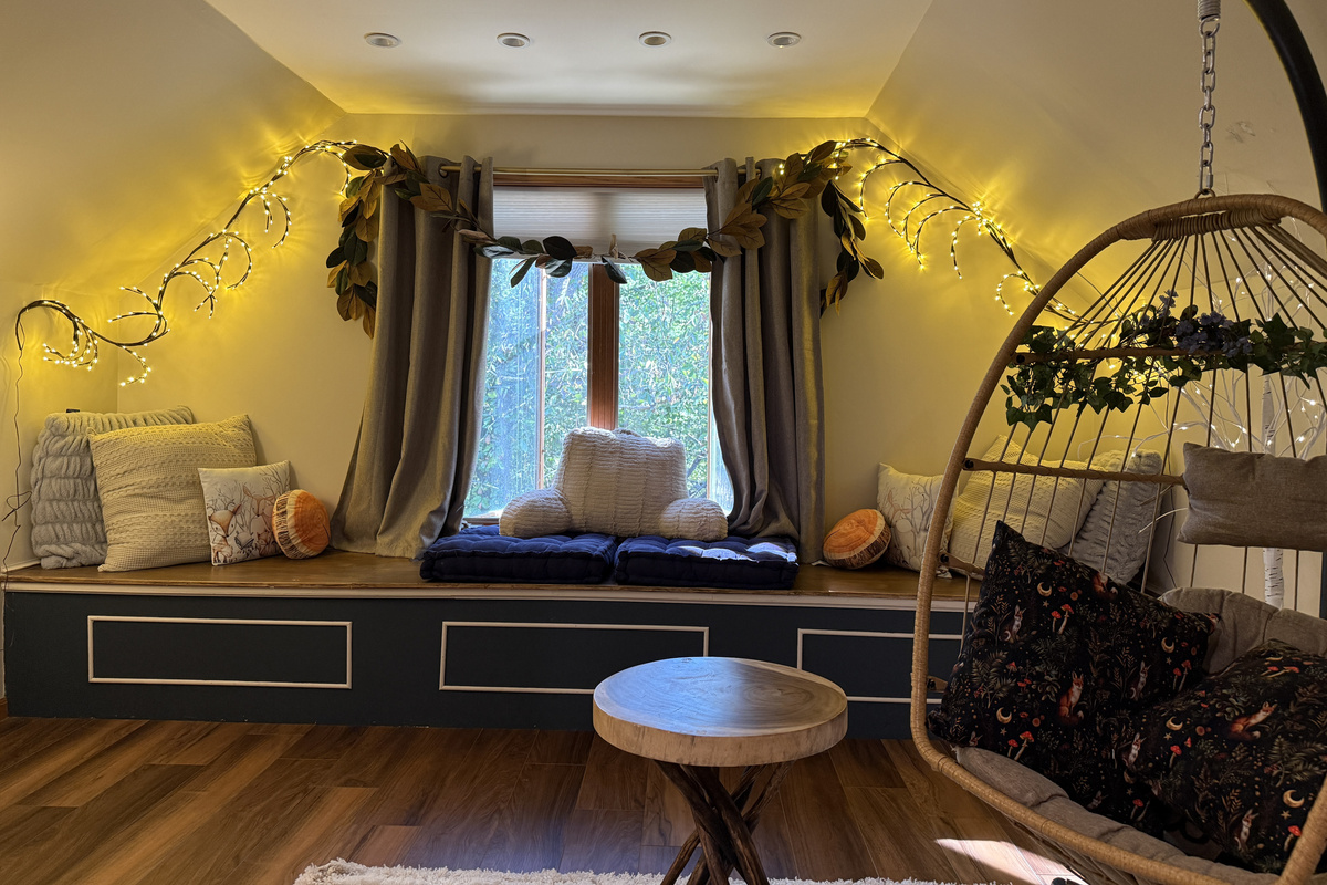 Lovely spaces for children or adults to read, relax, and play