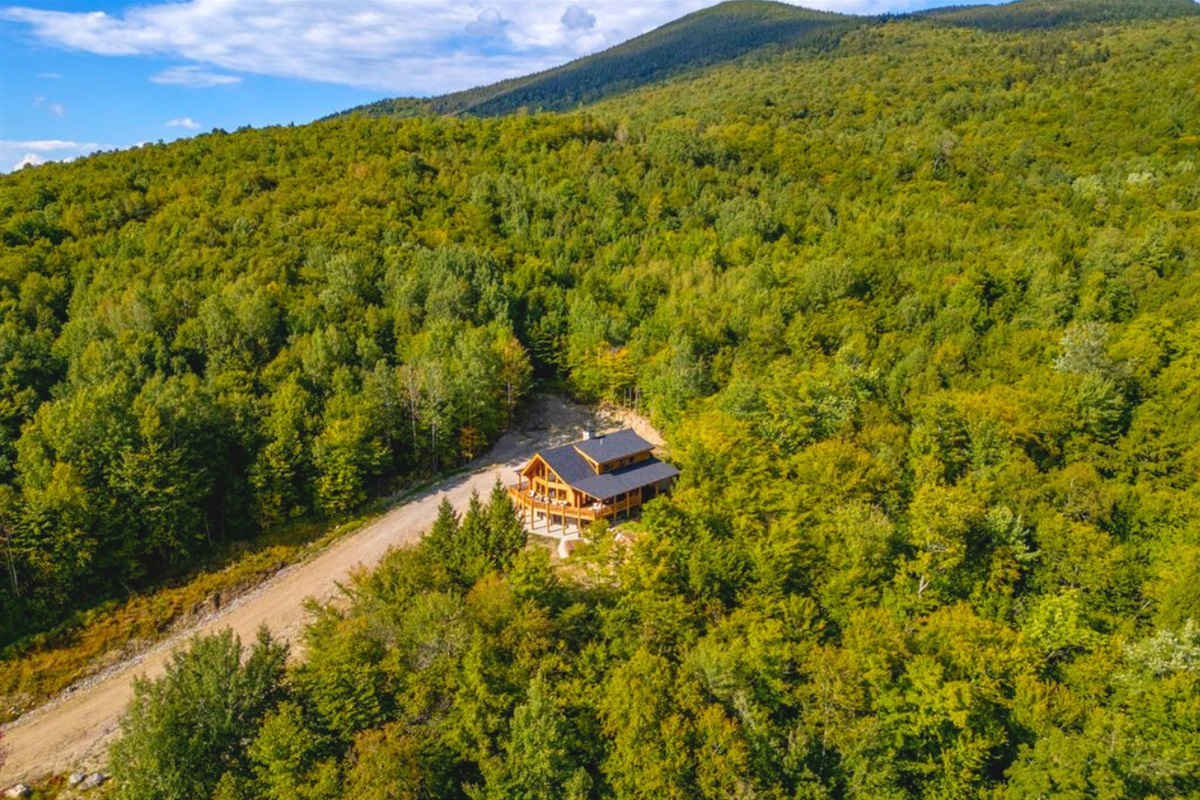 Home and landscape captured perfectly from above.