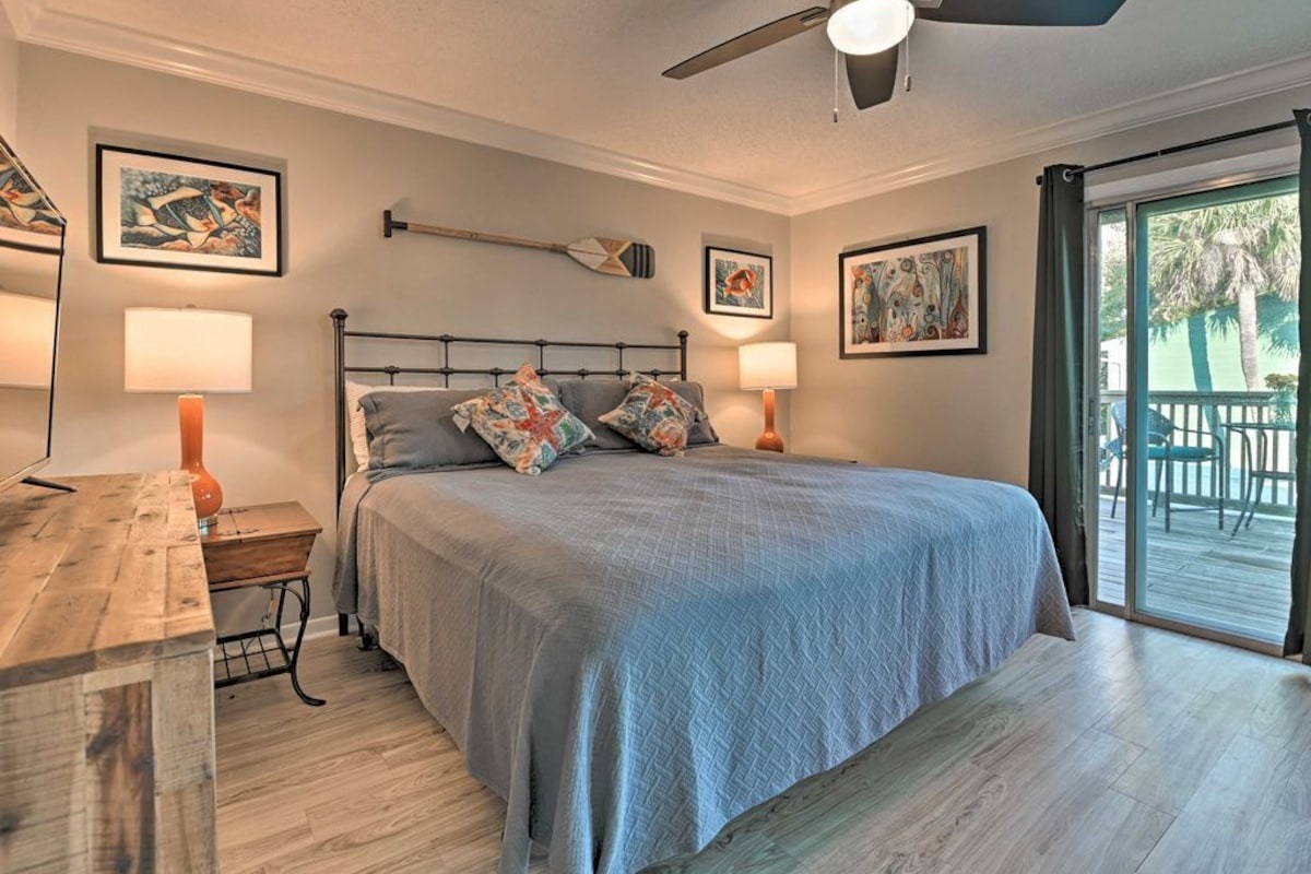 Master Bedroom with King Bed and Sun Deck Access