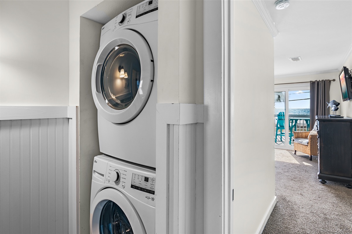 Washer and Dryer - we provide plenty of laundry supplies for you!