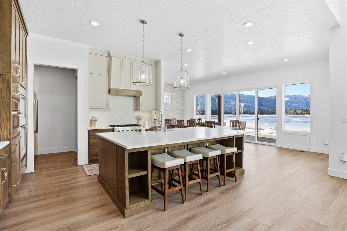 Gourmet Kitchen Featuring Majestic Snow Capped Mountain Vistas